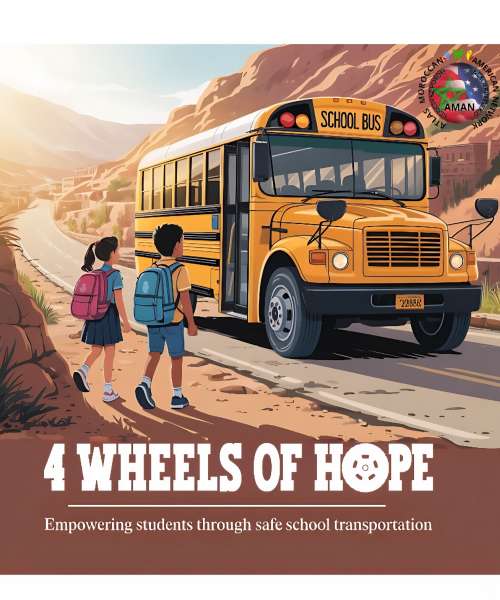 جمعية أطلس أمان المغربية الأمريكية تتكفل بمصاريف النقل المدرسي للتلاميذ المعوزين بالجنوب الشرقي والمغرب