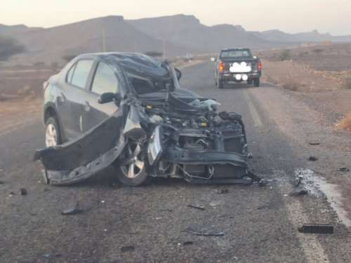 بالصور .. حادثة سير مميتة بين ألنيف و حصيا اقليم تنغير
