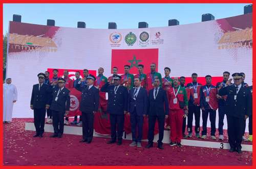 عداؤو الأمن الوطني يتوجون بلقب بطولة الشرطة العربية للعدو الحر بقطر